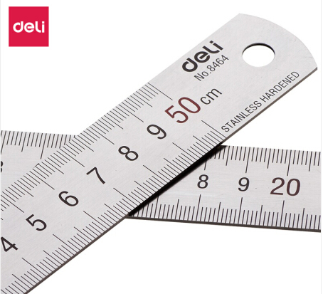 得力(deli)50cm不锈钢直尺